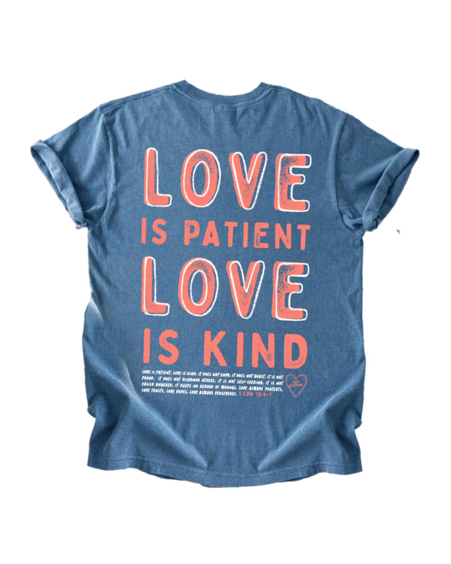 Patient + Kind Steel Blue Christian Tee