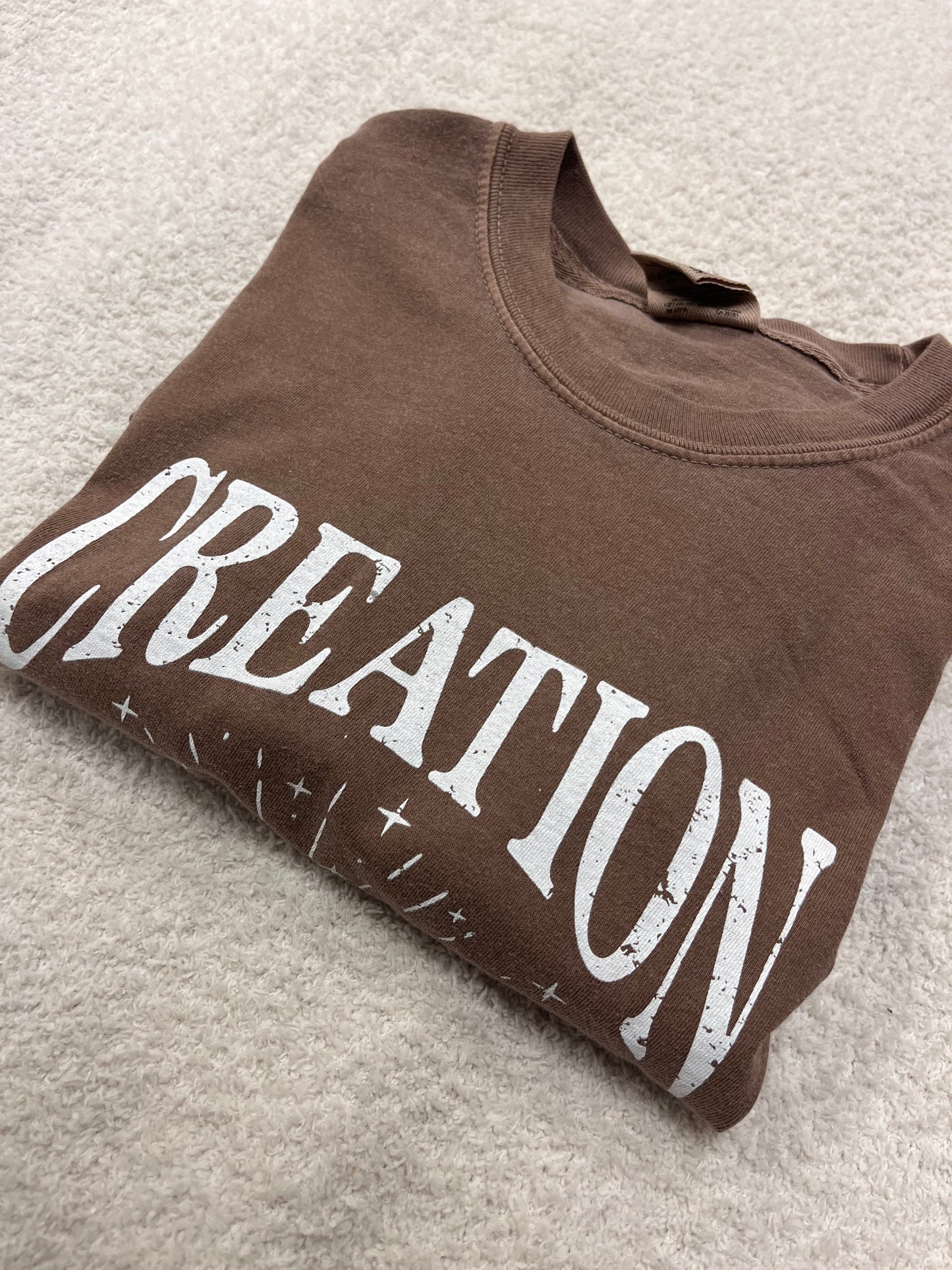 Creation Declares Your Glory Long Sleeve Tee in Espresso