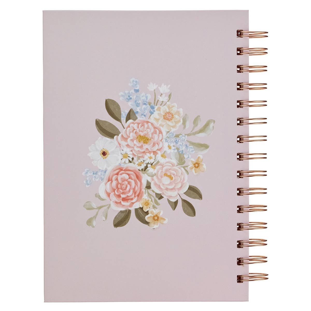 Journal Wirebound Pink Floral Strength & Dignity Prov. 31:25