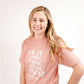He Is Risen Short Sleeve Easter Tee in Rose