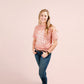 He Is Risen Short Sleeve Easter Tee in Rose