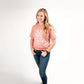 He Is Risen Short Sleeve Easter Tee in Rose