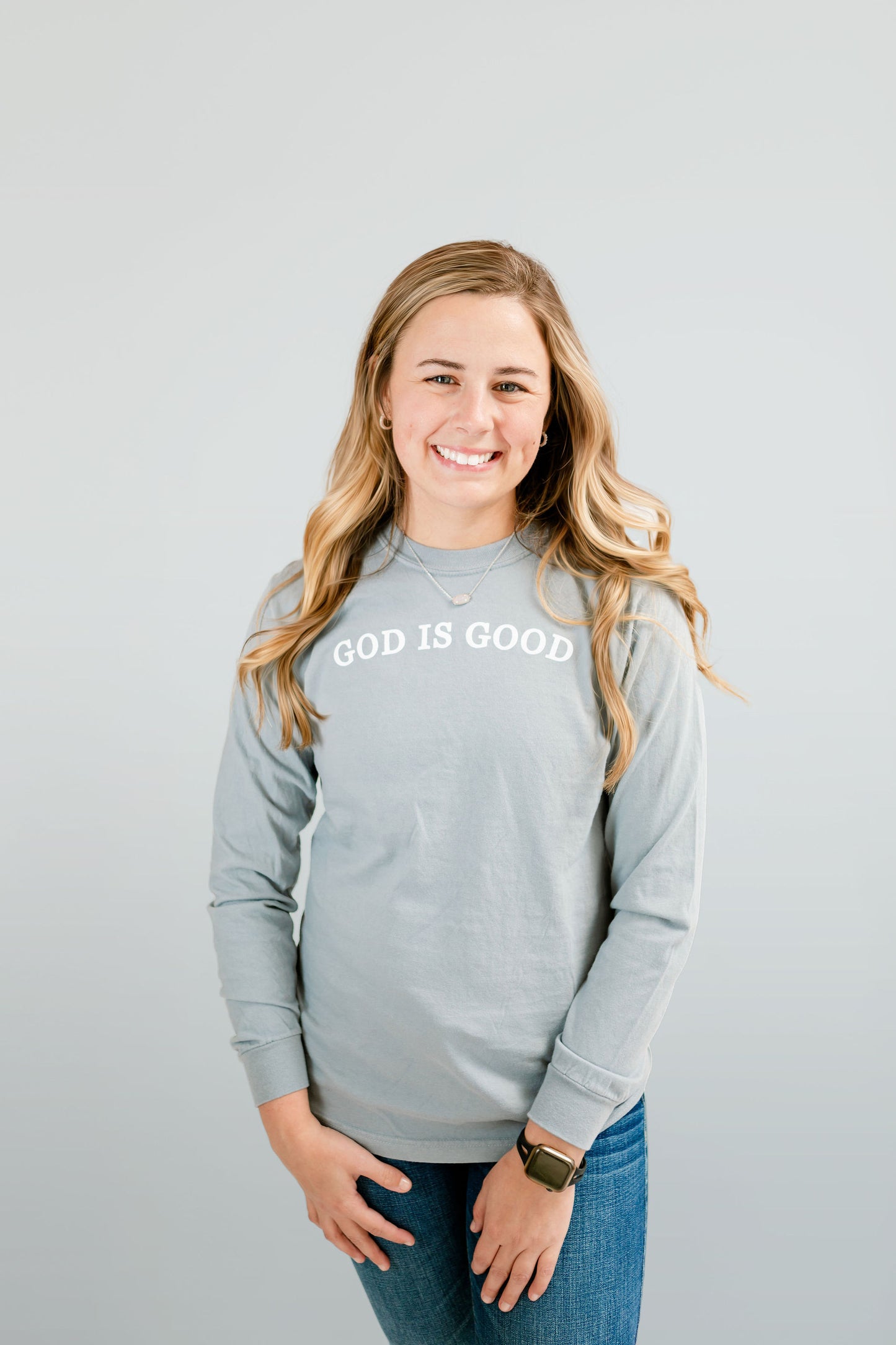 God Is Good Comfort Color Long Sleeve Tee