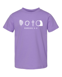 Easter Symbols Tee In Lavender YOUTH