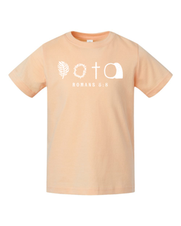 Easter Symbols Tee In Peach YOUTH