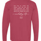 Everlasting Life Script Tee in Crimson Red