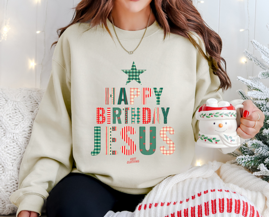 Happy Birthday Jesus Christmas Crewneck