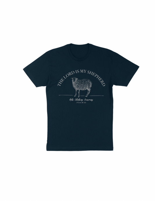 The Lord is My Shepherd Tee In Navy