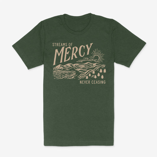 Streams Of Mercy Christian Tee in Forest