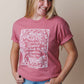 He Leads Me Floral Tee in Heather Mauve