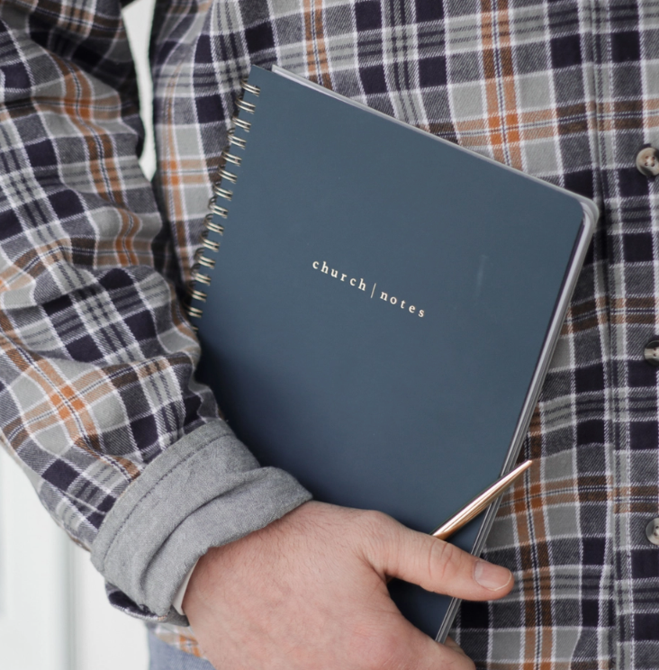 Church Notes Notebook - Navy