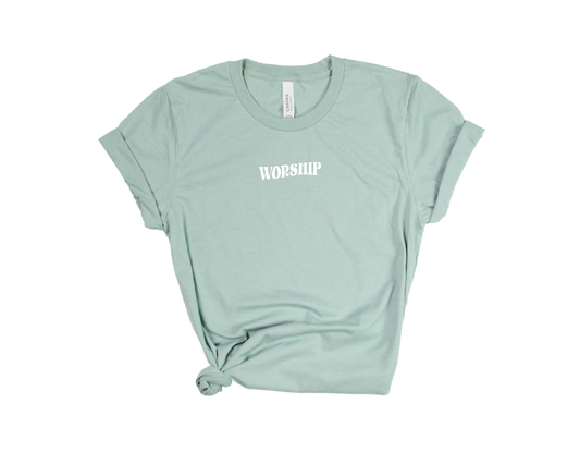 Turn Worry Into Worship in Dusty Blue