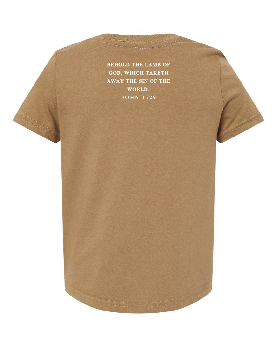 Worthy Is The Lamb Youth Short Sleeve Tee in Coyote Brown